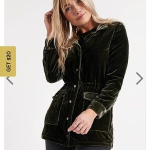 Lucky Brand Velvet Utility Jacket NWT